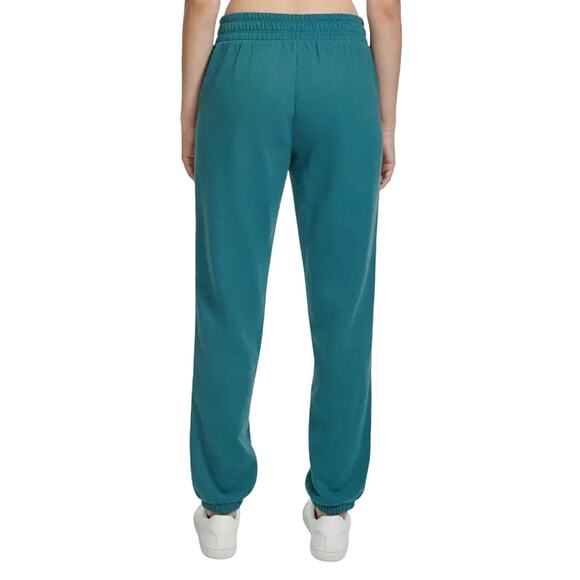 Calvin Klein Women's Fleece Logo Stripe Joggers NWOT TEAL SIZE XS - Picture 2 of 10